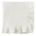 100% Organiccotton Baby Wrap Gauze Ruffle Baby Couverture